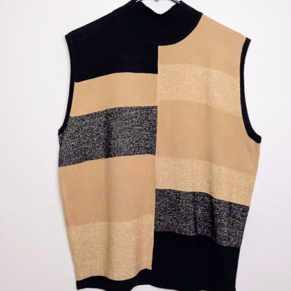 Dressbarn Sleeveless Sweater Mock Turtleneck